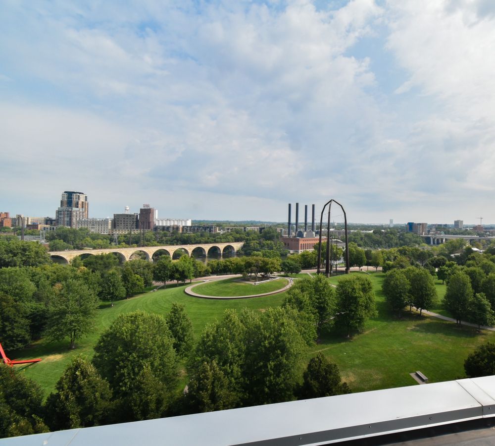 View of Gold Medal Park from rooftop at Encore Luxury Apartments